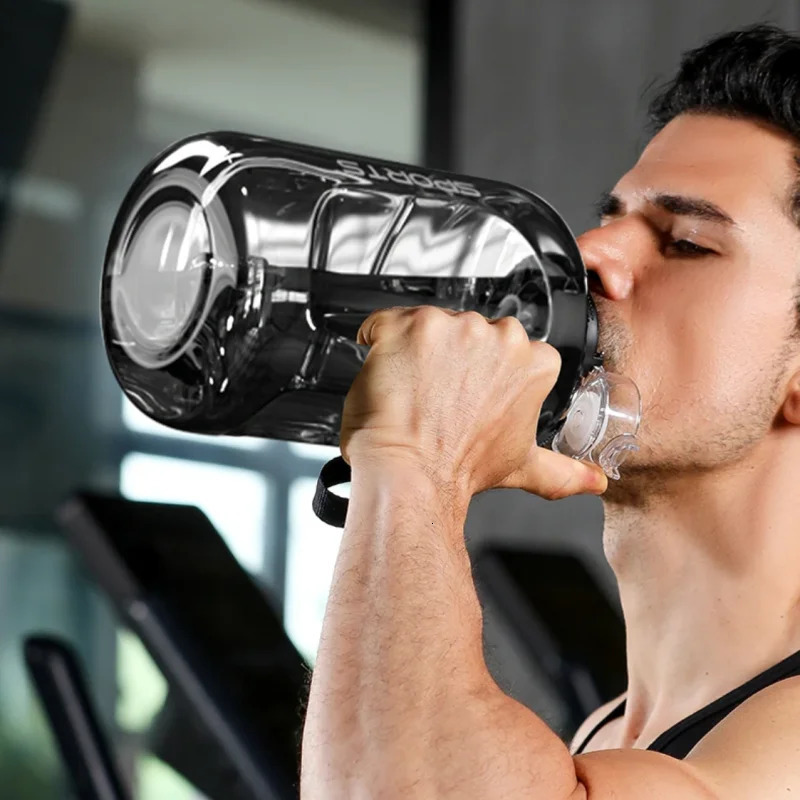1700ML/2500ML/3800ML Fitness Cup Bpa Free Drinking Bottle Large Capacity Portable PC Sports Water Bottle With Straw 250107