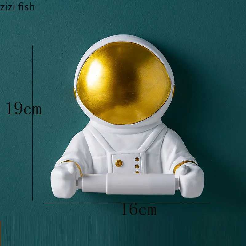 Astronaut roller frame resin astronaut paper towel dispenser toilet bathroom rack wall mounted European bathroom decoration Y250107