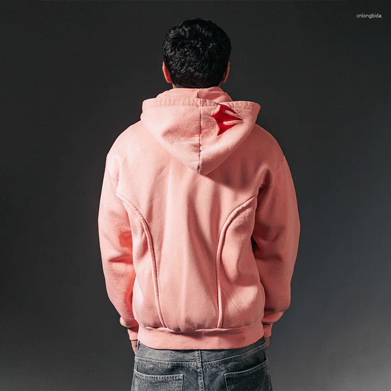 Mens Vintage Hoodies: Haruku Embroidery Zip Up Hoodie, Oversized Double Hat Sweatshirt for Men and Women Fashion