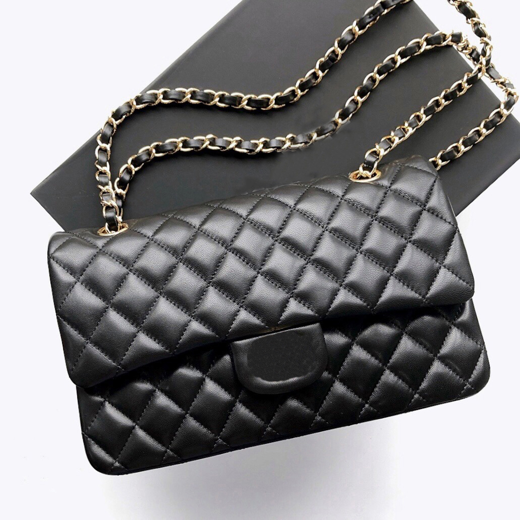 10A Top Tier Quality Double Flap Bag Designer bag Caviar Real Leather Lambskin Classic Purse Chain Strap Wallet Women crossbody bag Shouler bag