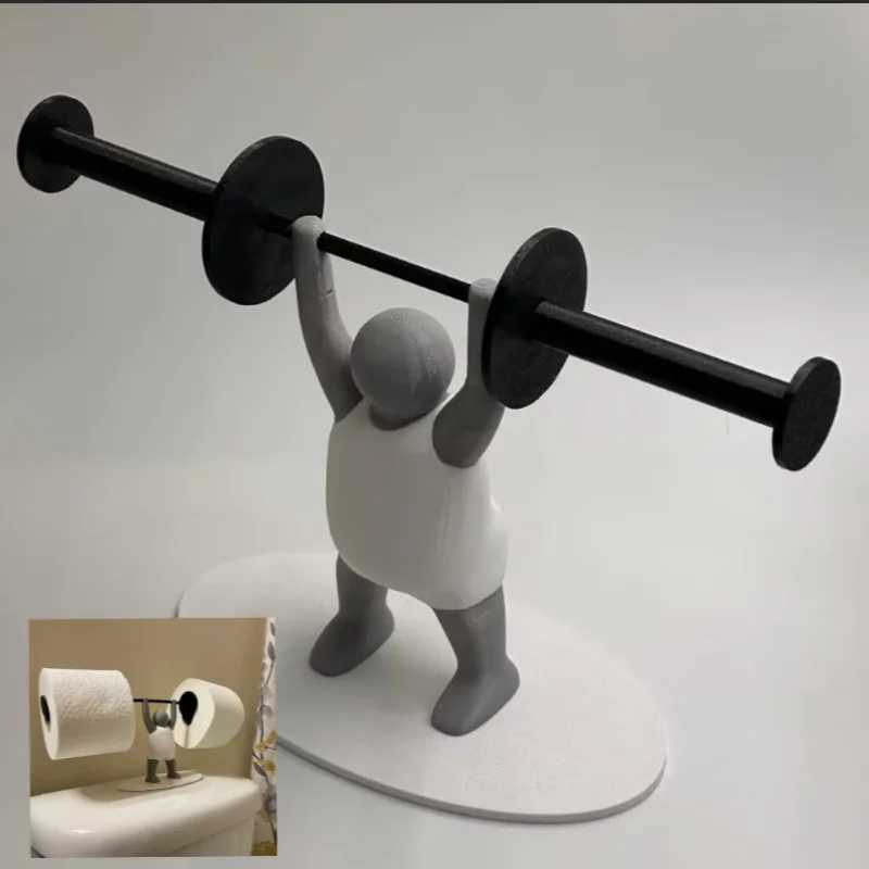 Interesting weightlifting toilet paper rack tissue roll rack tissue roll rack tissue roll rack towel roll dispenser bathroom kitchen accessories Y2501