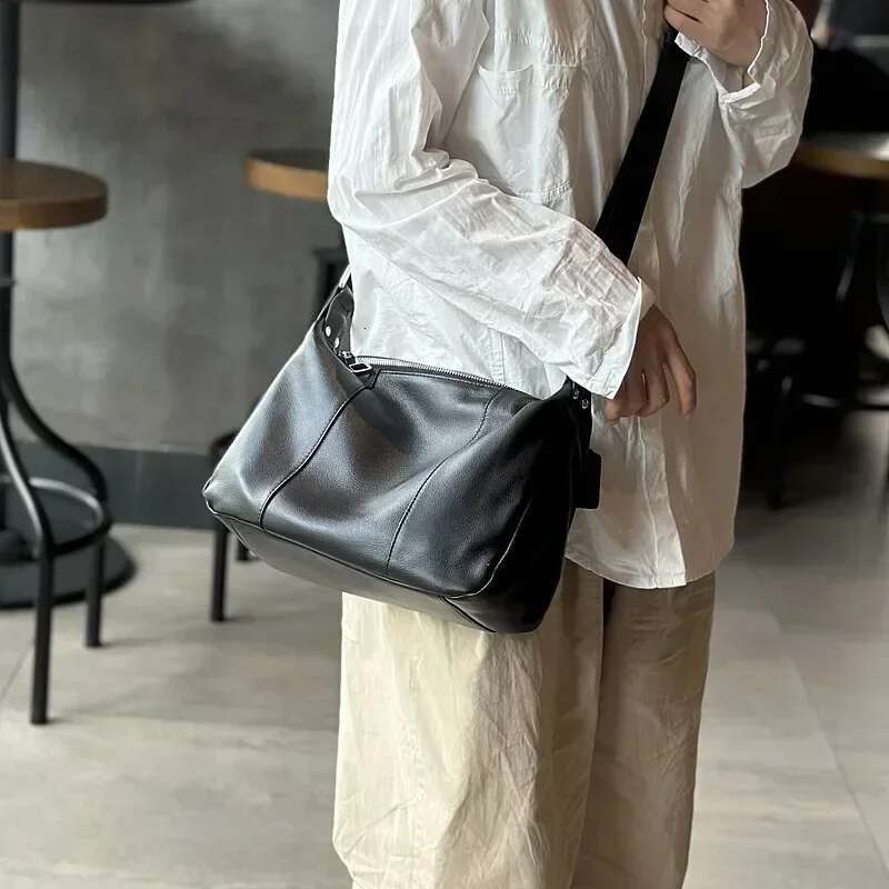 High Quality Ladies' Shoulder Versatile Natural Cowhide Messenger Bag Women's Casual Leather Handbag Large Capacity