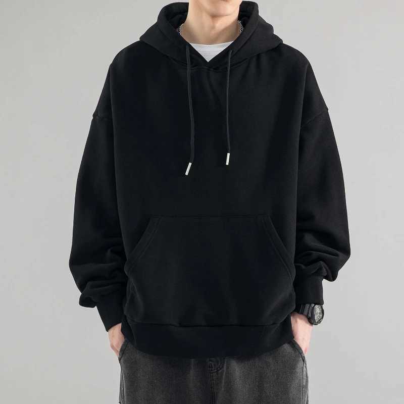 Spring and autumn port style hoodie loose mens fashion brand hoodie thin and lazy trend casual design plush sweater W250108