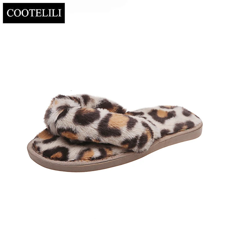 COOTELILI Slippers Winter Shoes For Woman Home Slippers Fashion Slippers Shoes Flat Heel Flip Flops Plus Size 41 42 43 250107