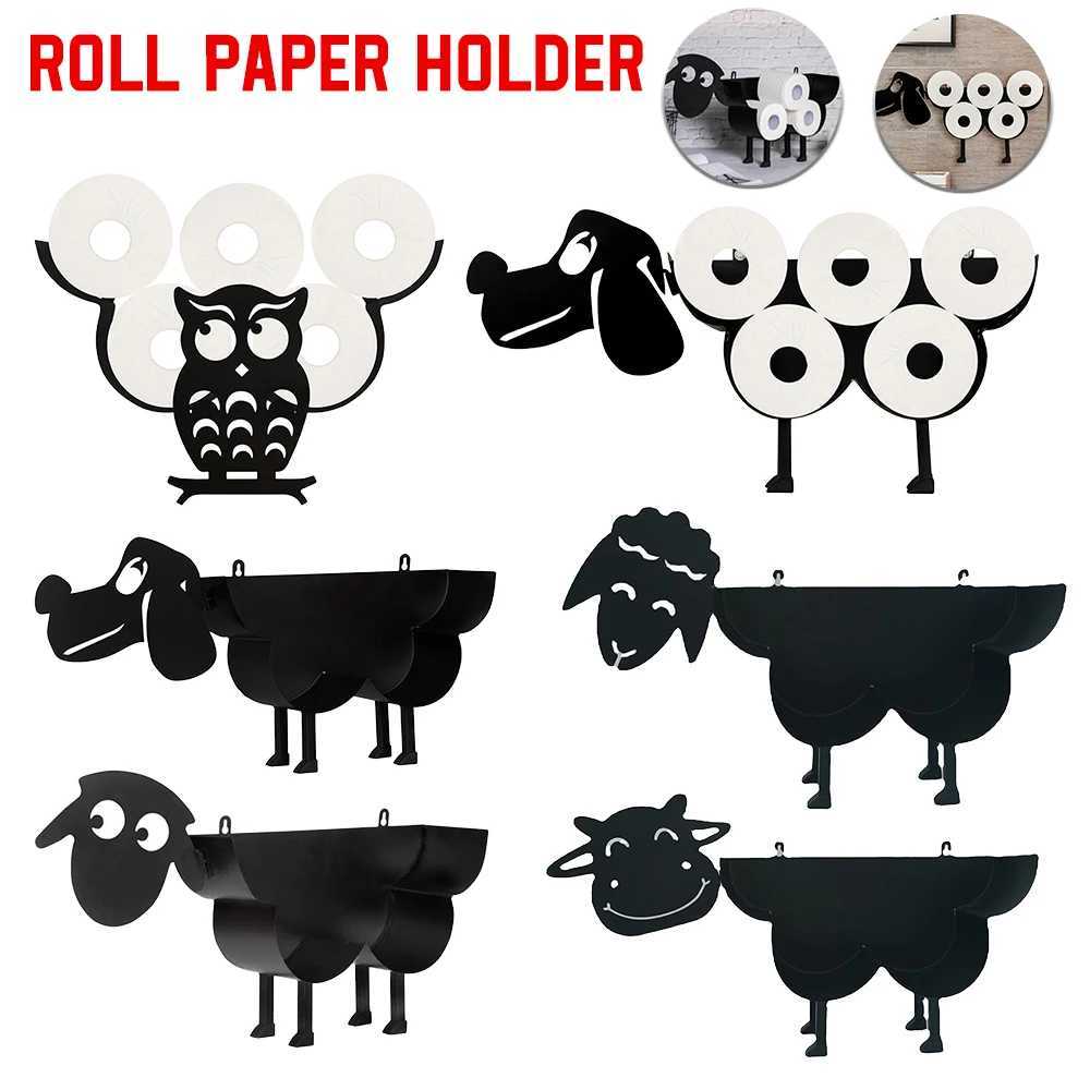 Sheep/Dog Decorative Toilet Paper Stand Bracket Bathroom Tissue Storage Rack Bathroom Tissue Rack Y250107