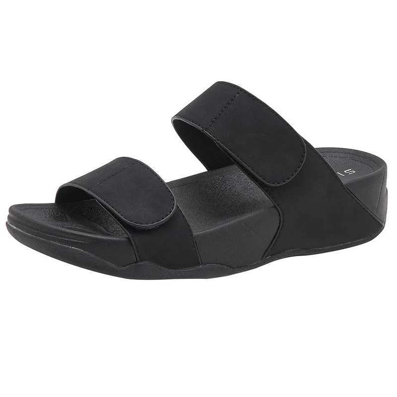 New Arrival SIKETU brand summer fashion wedge slider womens hook and loop platform soft and comfortable slider solid color sewing thread anti slip T25