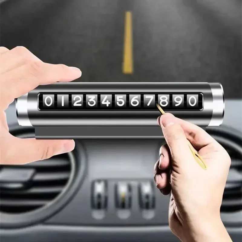 Interior Decorations Temporary car parking board made of black aluminum alloy material with adjustable rollers H250108QABJ