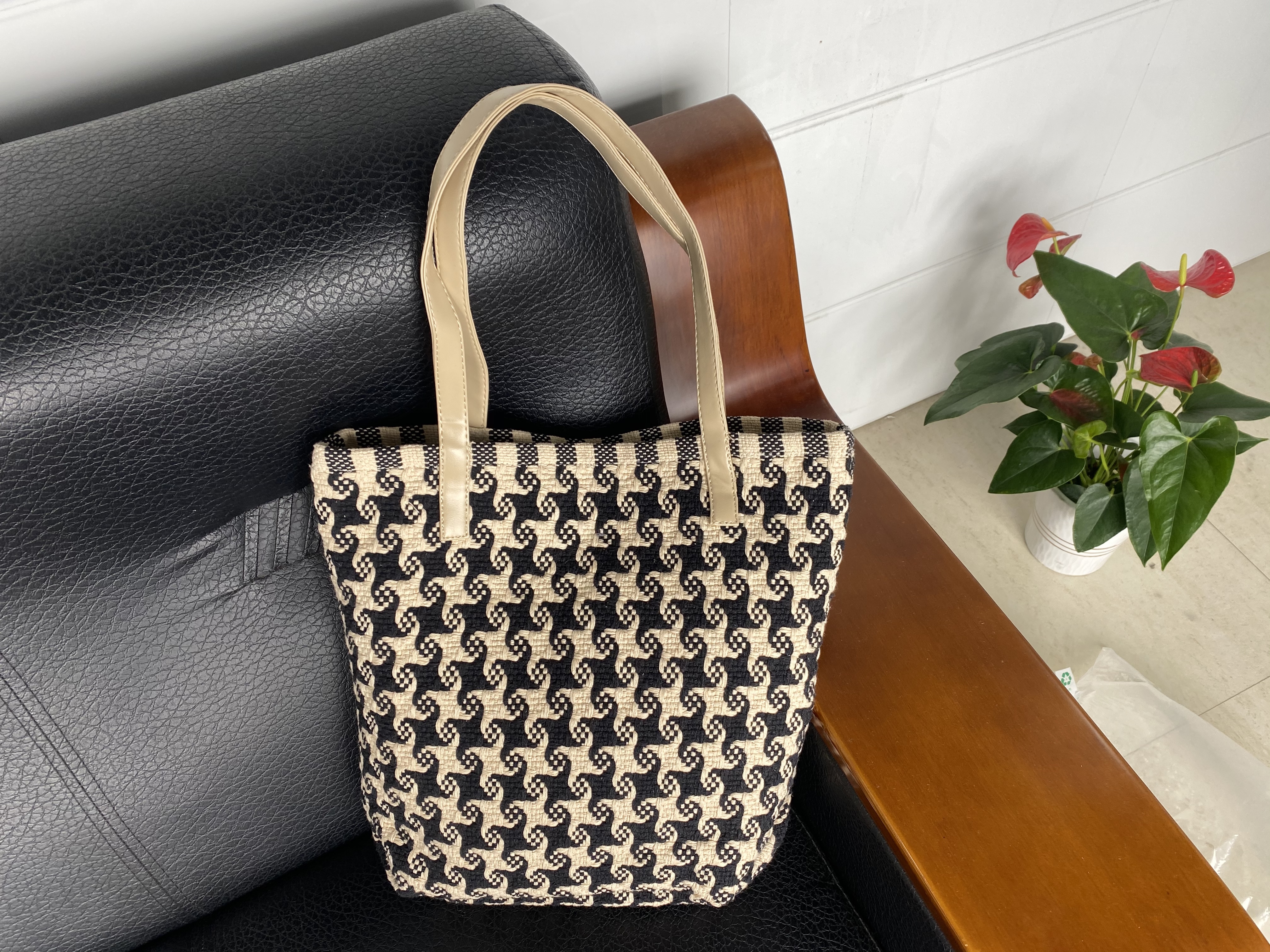 Handwoven Vintage Coarse Linen Crossbody Bag