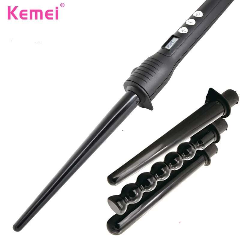 4 in 1 Styler Curlers Rollers Curg Iron LCD Ceramic Tourmae Hair Curler Multi-function Styg Tools