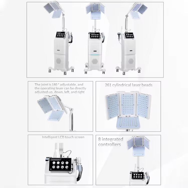 New 7 In 1 High Frequency Hair Follicle Detection Scalp Treatment Machine Hair Analyze Scalp Care Massage Hair Regrowth Device