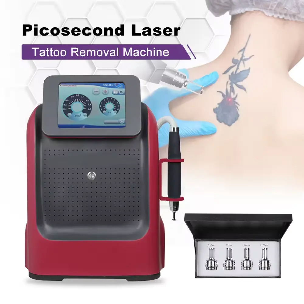 Widely Used Picosecond Laser Painless Tattoo Removal Eyebrows Washing Nd Yag Q Switched Laser Carbon Peeling Skin Spot Mole Elimination