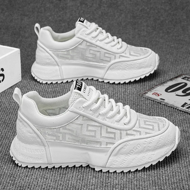 Mens Chunky Sneakers Designer Casual Breathable Sports Running for Men Lace Up Platform Vulcanized Shoes Big Size44 ddmythur