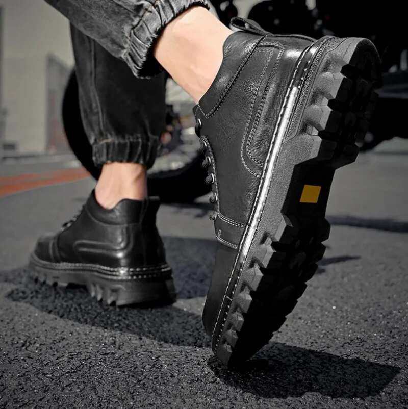 Ddmyoutdoor China Domestic New Genuine Men Cow Leather Upper Durable Sole Lace Up Autumn Winter Boots Daily Leisure Outdoor Shoes For Man Tooling boot