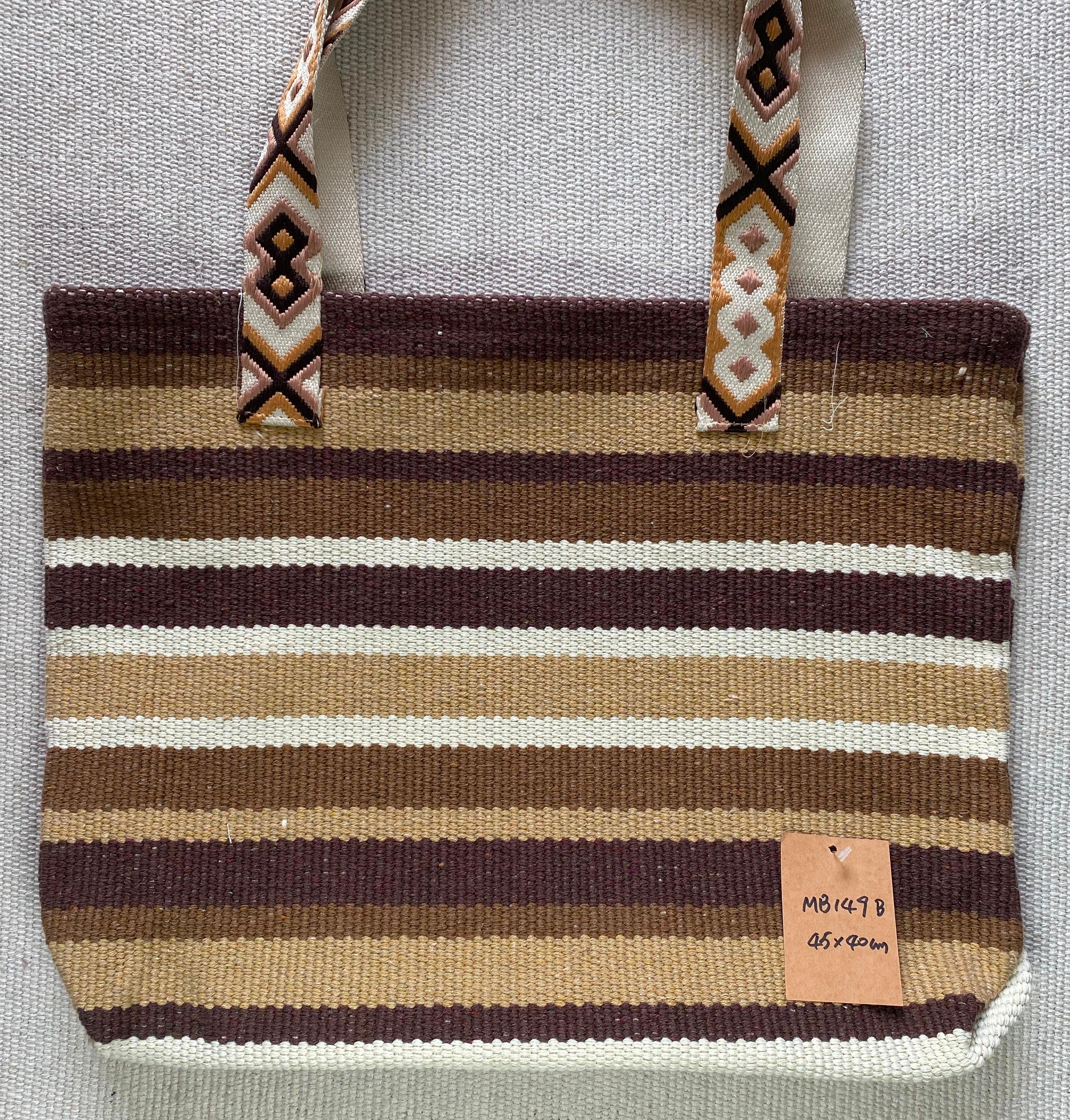 Classic Thick Cotton Knit Travel Tote - Unisex Handcrafted Carryall Bag