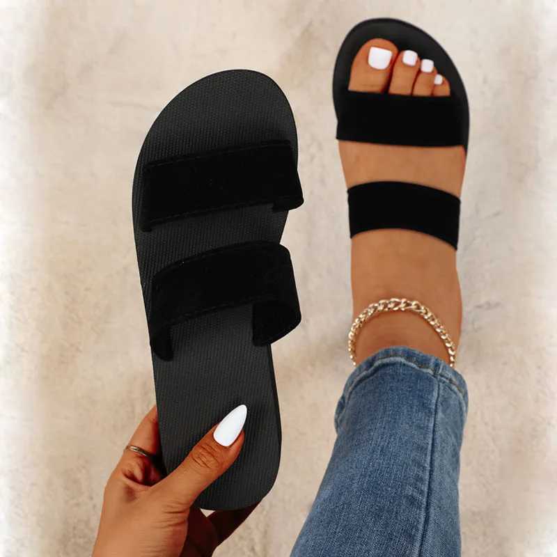 New Arrival Fashionable beach slider womens solid clip toe flip cover anti slip wedge-shaped beach slider womens summer shoes womens slider Zapatos T2