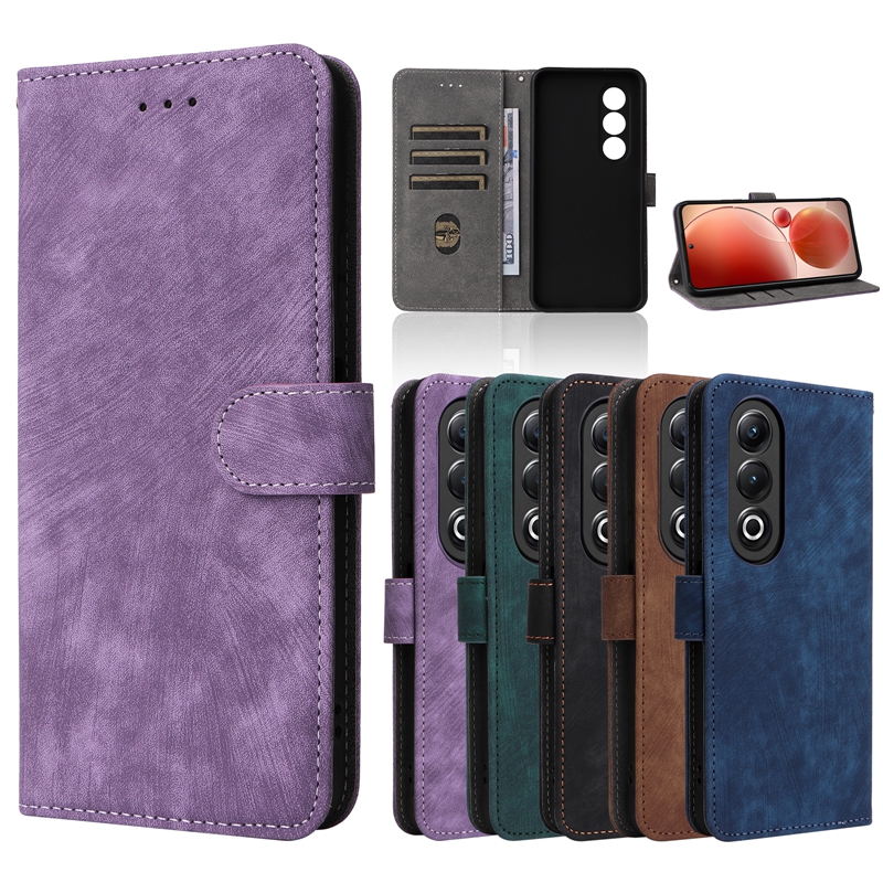 S26 Anti-theft Brush Leather Wallet Cases For Samsung S25 Edge S24 Ultra FE S23 Plus A37 A57 A17 A07 A26 A36 A56 M36 A16 A06 A55 A15 Retro Magnetic ID