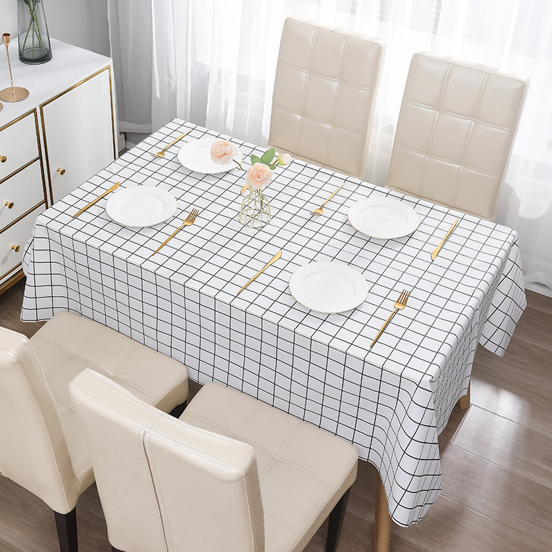 Leave-in Waterproof Oil-proof and Dustproof Dining Table Mat Plastic Coffee Table Tablecloth M-1