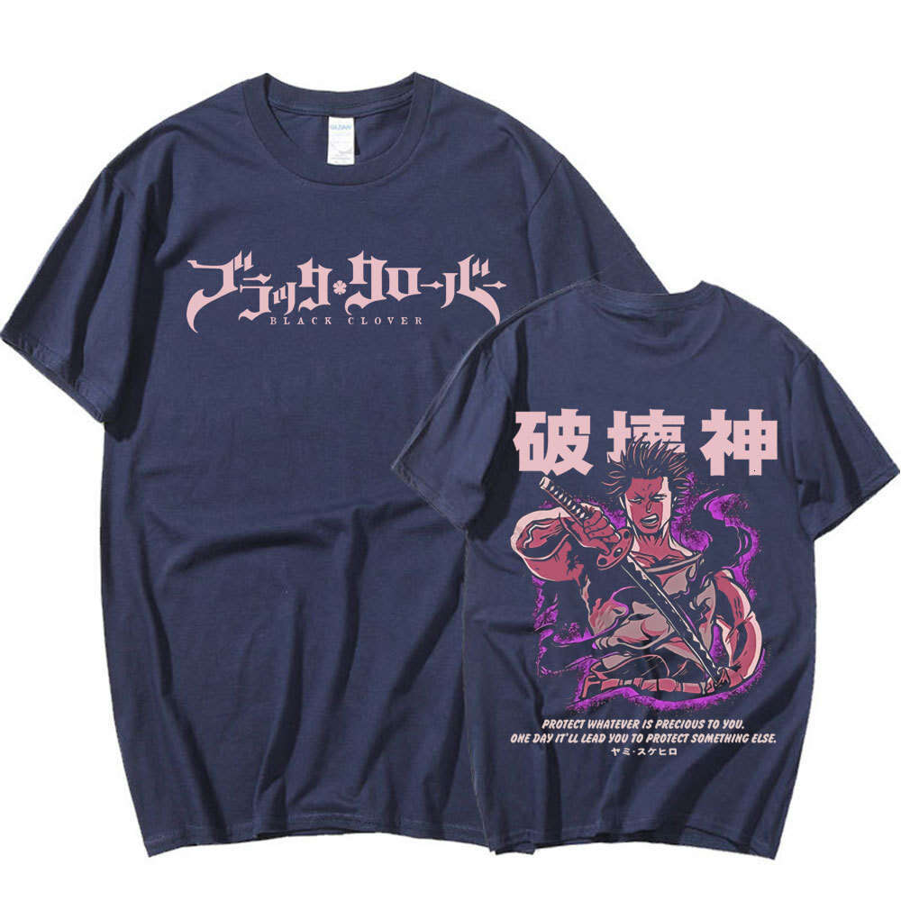 Japanese Anime Black Clover T Shirt Yami Sukehiro Double Sid