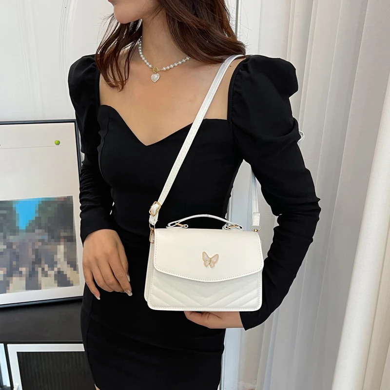 PU Versatile And Fashionable Portable Small Square Bag Single Shoulder Crossbody Bag 250106
