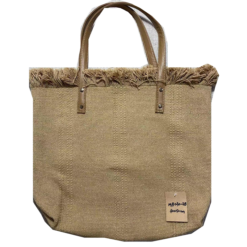 Vintage Hand-Knit Rough Cotton Shoulder Purse