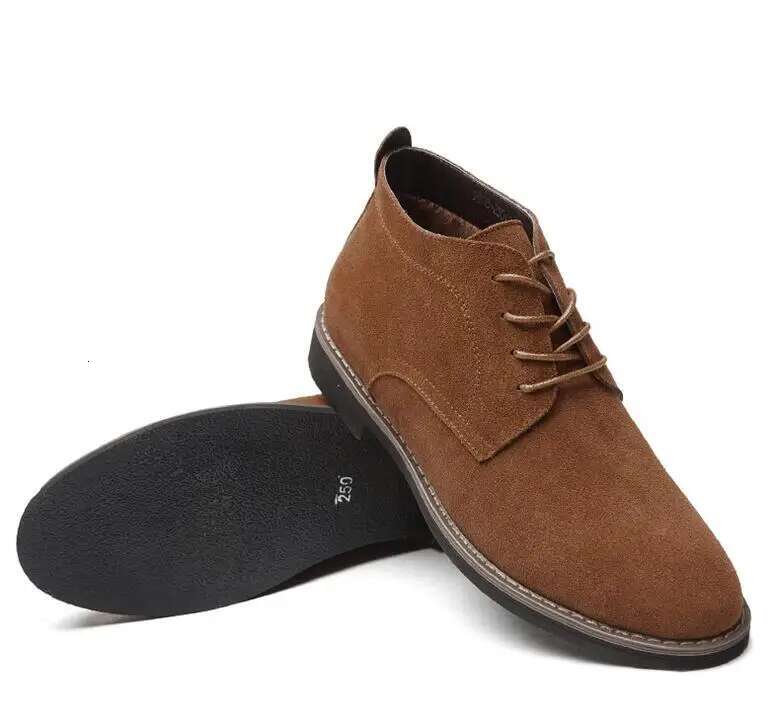 Ddmyoutdoor China Domestic High Top Casual Shoes Genuine Leather Men All Season Work Shoes Male Lace Up For Man Ankle Boots With Fur Black Size