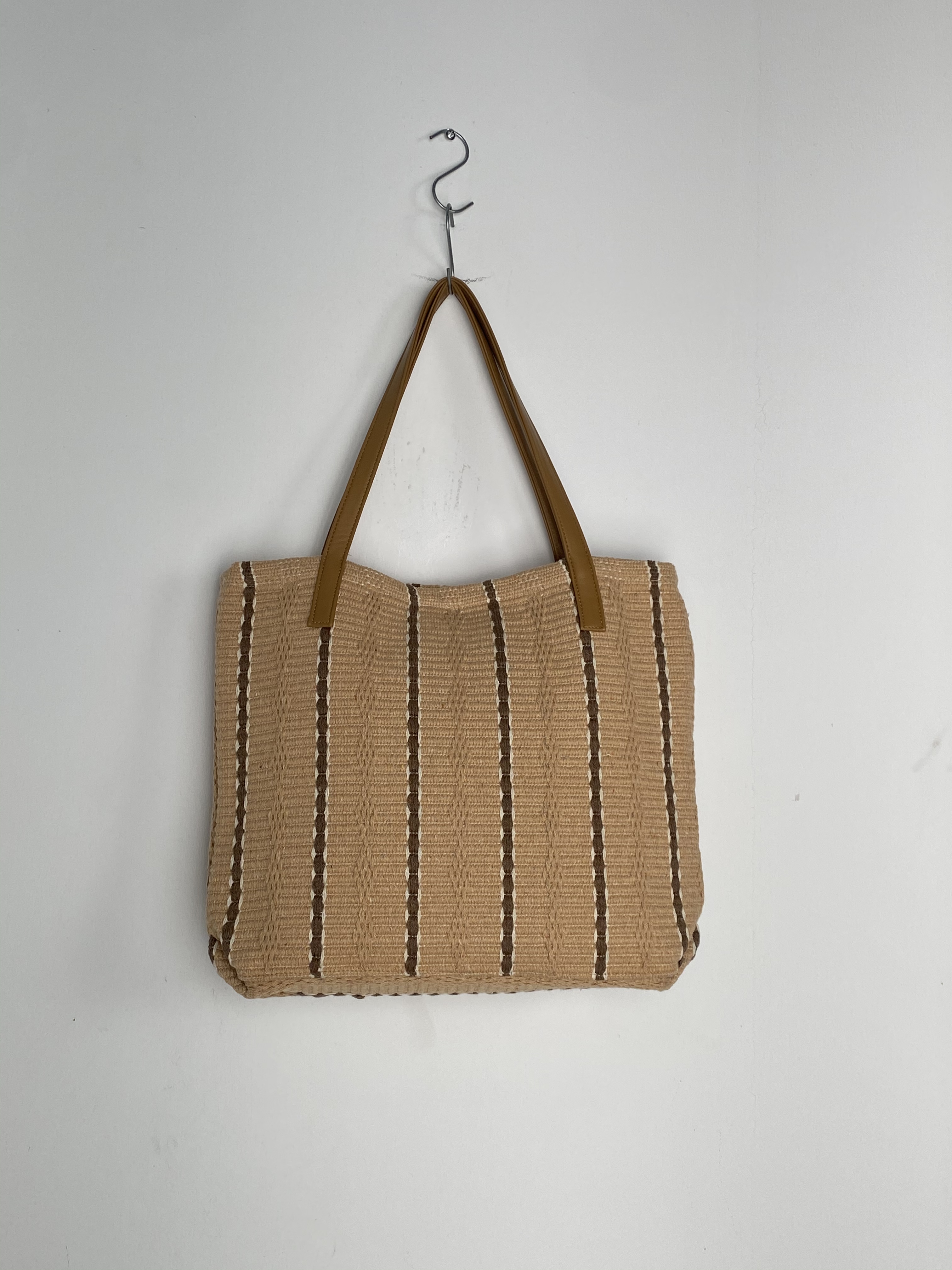 Classic Knitted Linen Messenger Bag - Durable Eco-Friendly Design
