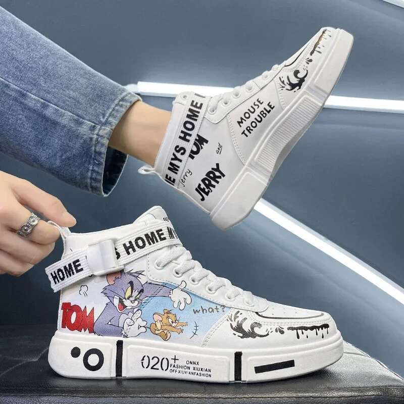 Mens Sneakers High-top Casual Canvas Co uple Cute Skate for Girl Free Shipping Design Wo mens Skate board Shoes