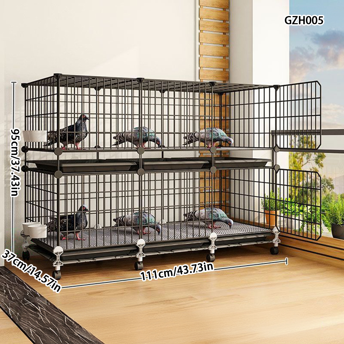 Triple Layer Big Capacity Household Birdcage for Pigeons, Parrots, and Hens