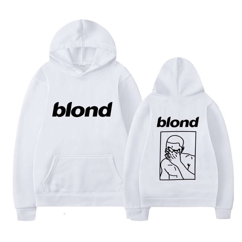 Blond autumn and winter new fleece urban casual hooded sweatshirt