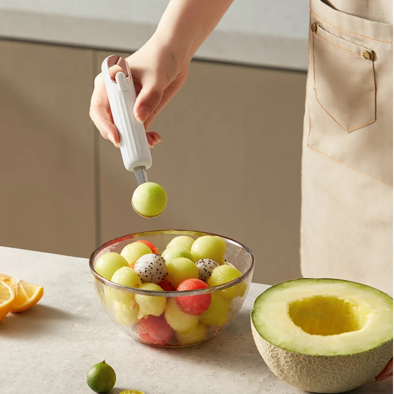 Watermelon Digging Ball Scoop Fruit Spoon Ice Cream Scoop Stainless Steel Ball Digger Cooking Tools Kitchen Supplies Accessories 250107
