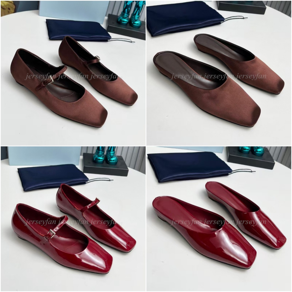 Women Loafers Slippers Fashion Ballet Shoes Size EU 35-42 With Box/Dust Bag 30102 30104