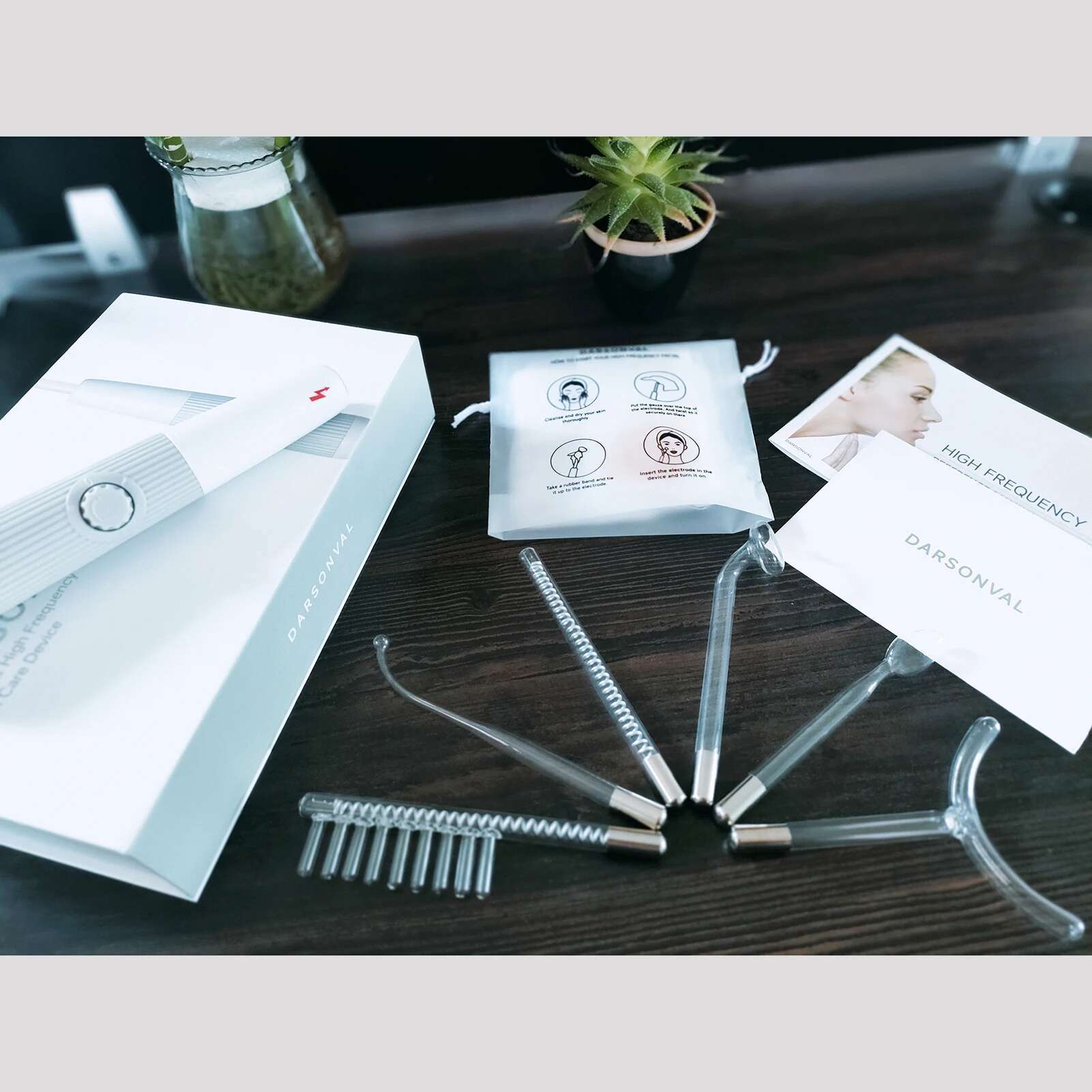 Darsonval New High Frequency Device electrotherapy Neon & Argon per Remove Wrinkles Acne Facial Therapy Wand