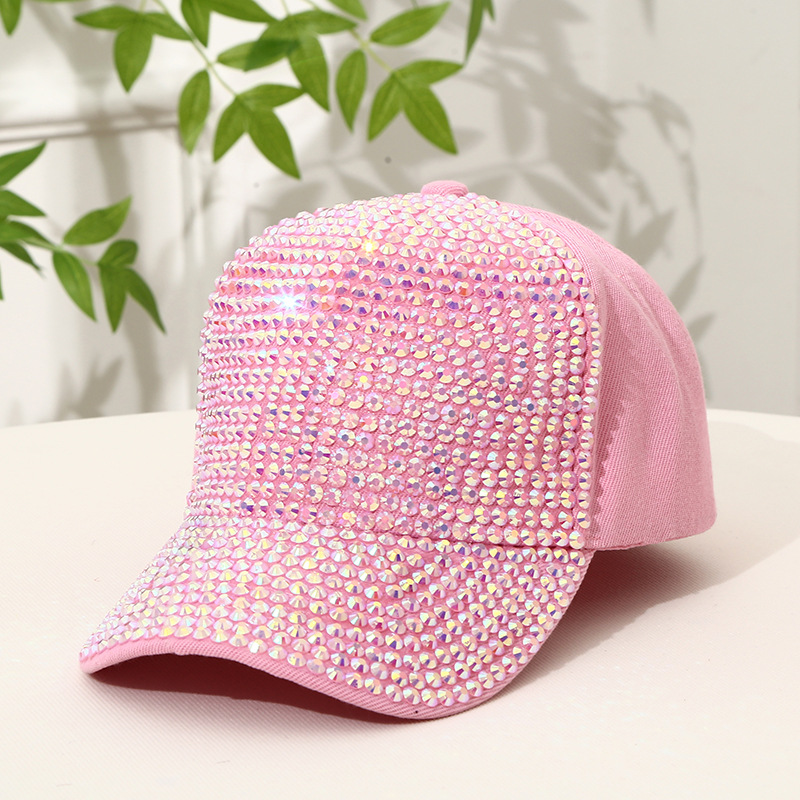 Hip-hop baseball cap street casual style sequin baseball cap bigger and wider sun hat nightclub rap hundred hats