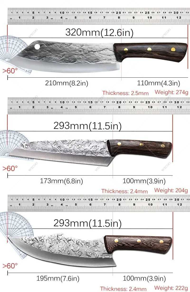 Professional forged chef knife set 5Cr15Mov stainless steel fish fillet knife but chopped kitchen knife Y250107