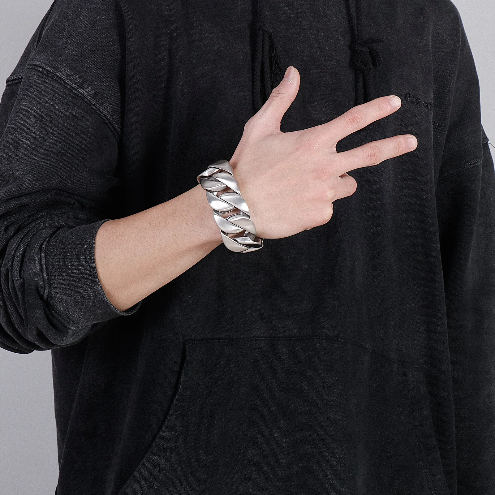 31mm Width Classic Big Heavy Chunky Chain Bracelet Stainless Steel 316L GoldSilver Color 250107