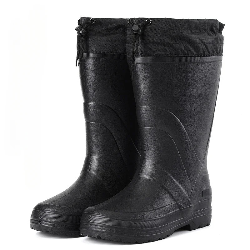 Mens Rain Boots EVA Non-slip Boots Winter Warm Waterproof Shoes Male Platform Snow Boot Outdoor Fishing Shoes Women Rain Shoes 250106
