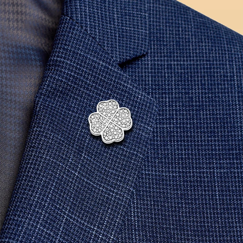 KFLK Fashion Clover Brooch Pins Exquisite Brooches For Women Mens Costumes Badge Brooch Jewelry Wholesale 241230