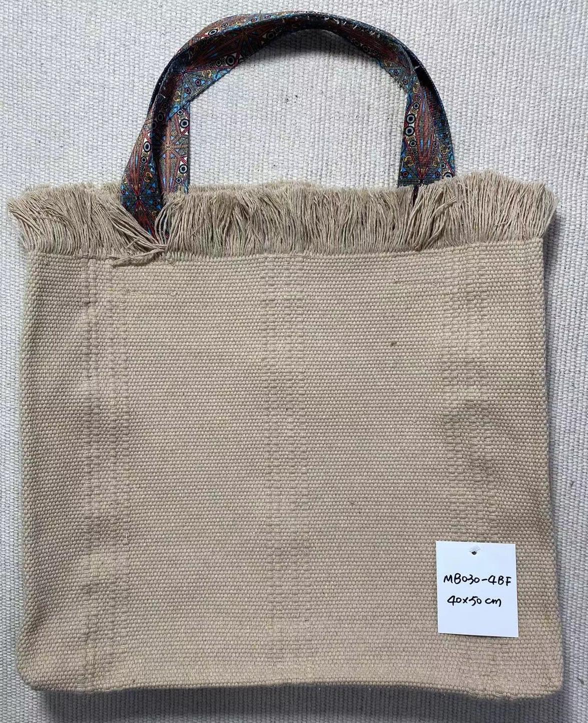 Natural Linen Weave Cross Body Satchel for Casual Wear
