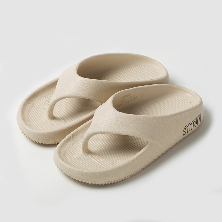 Slippers Summer Baotou home indoor stepping on shit feeling wearing thick soled flip-flops beach shoes men's sandals