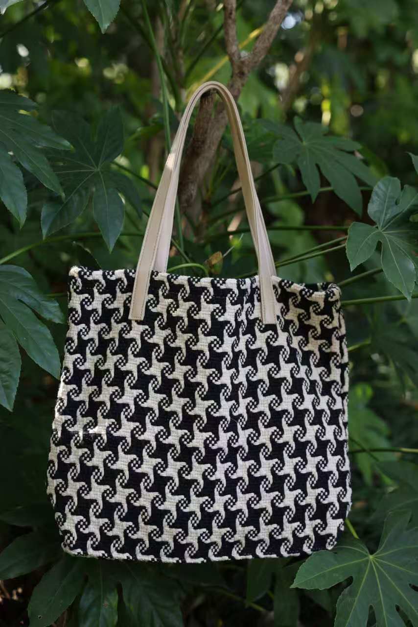 Handwoven Vintage Coarse Linen Crossbody Bag