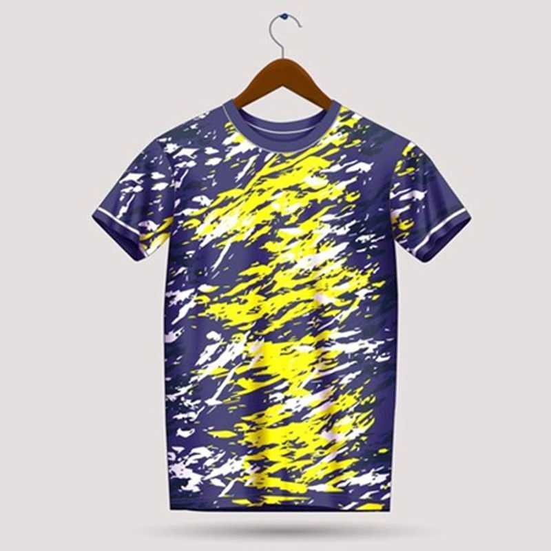 Mens sports T-shirt quick drying badminton clothing table tennis clothing running fitness womens sports shirt printed short sleeved shirt M250108