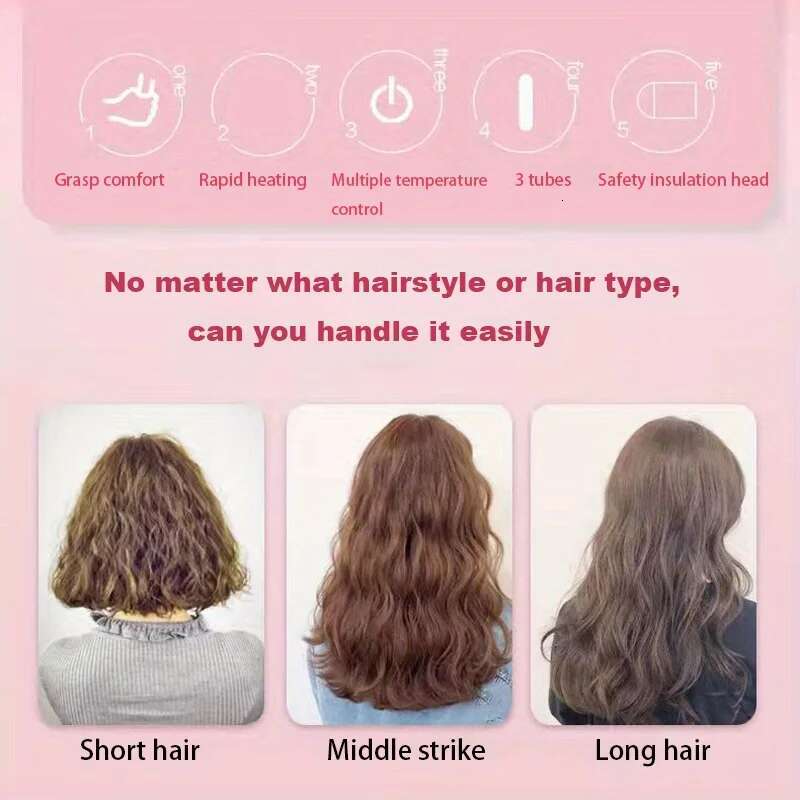 Automatic Culers USB Charging Portable Wireless Rotate Curler Auto Hair Curg Iron Anti Scalding