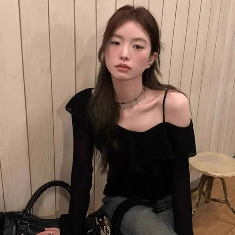 X199 round neck threaded bottoming shirt for women, sleeveless tank top with suspenders to cover the breasts, wear outside and inside top