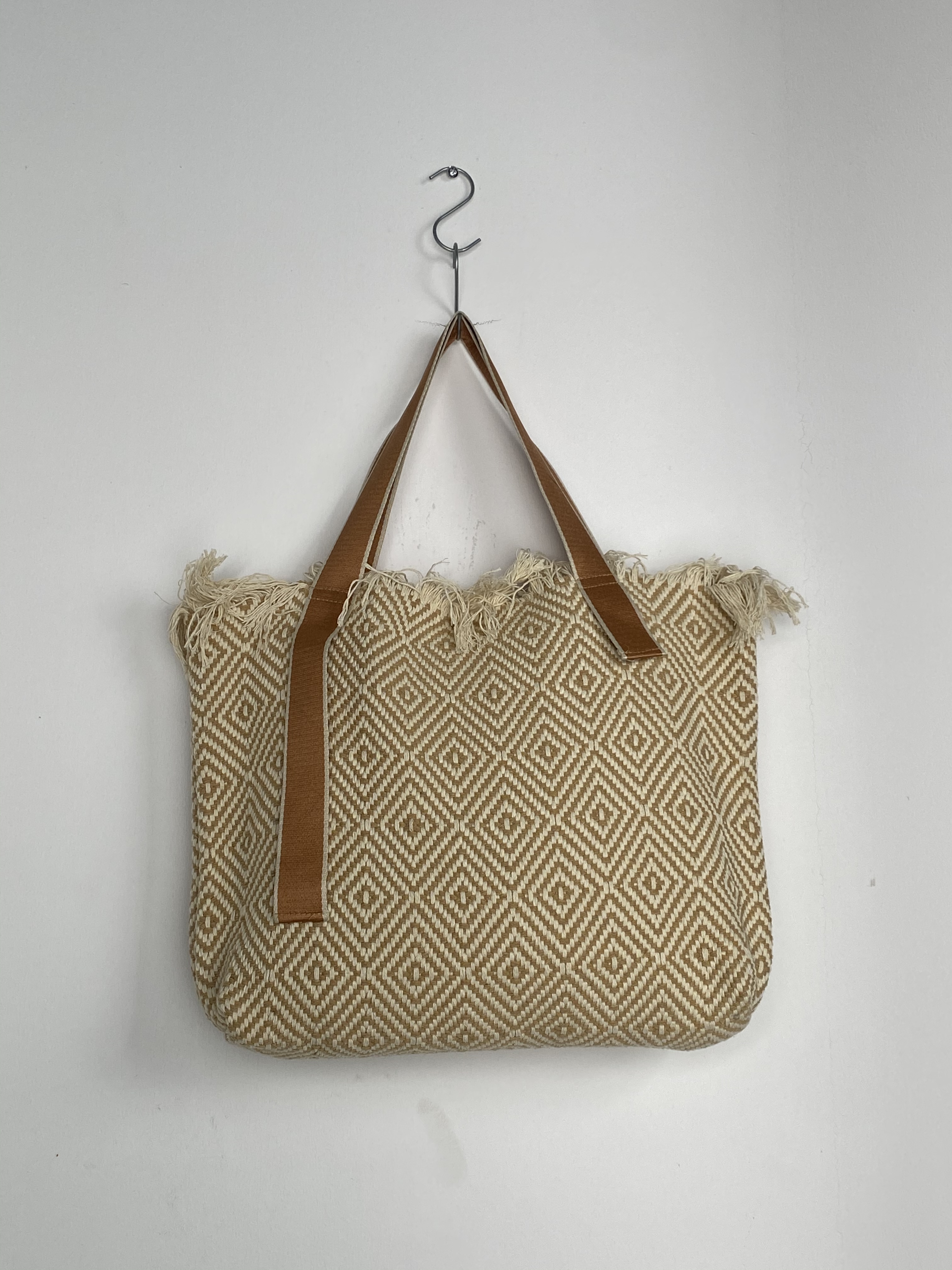 Authentic Handmade Coarse Fabric Shoulder Purse