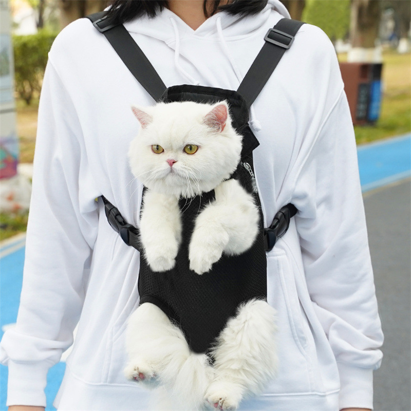 Dog cat backpack pet backpack portable mesh cloth breathable backpack small and medium-sized dog supplies wholesale