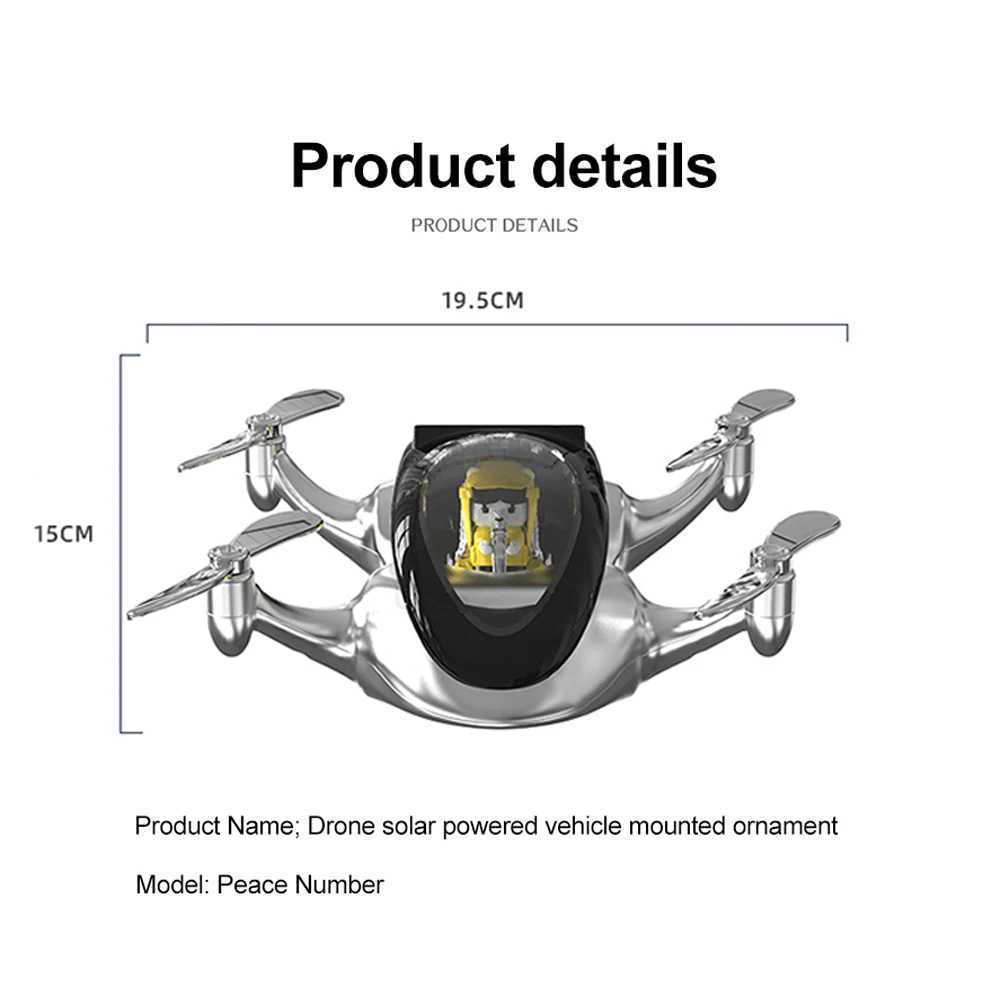 Car Air Freshener Car Aromatherapy Decoration Pilot Air perfume Solar UAV Creative Center Console Decoration with Rotating Propeller H250108