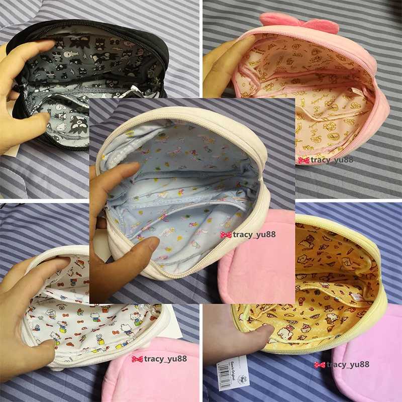 Kuromi My Melody Cinnamon Makeup Bag Japanese Style Plush Bag Pencil Box Pom Purin Badbadtz MARU Handbag Gift for Girls W250109