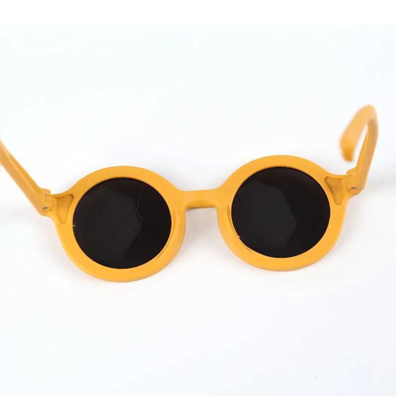 Children toddlers infants soft silicone polarized Morandi colored sunglasses UV protection and sun protection W250109