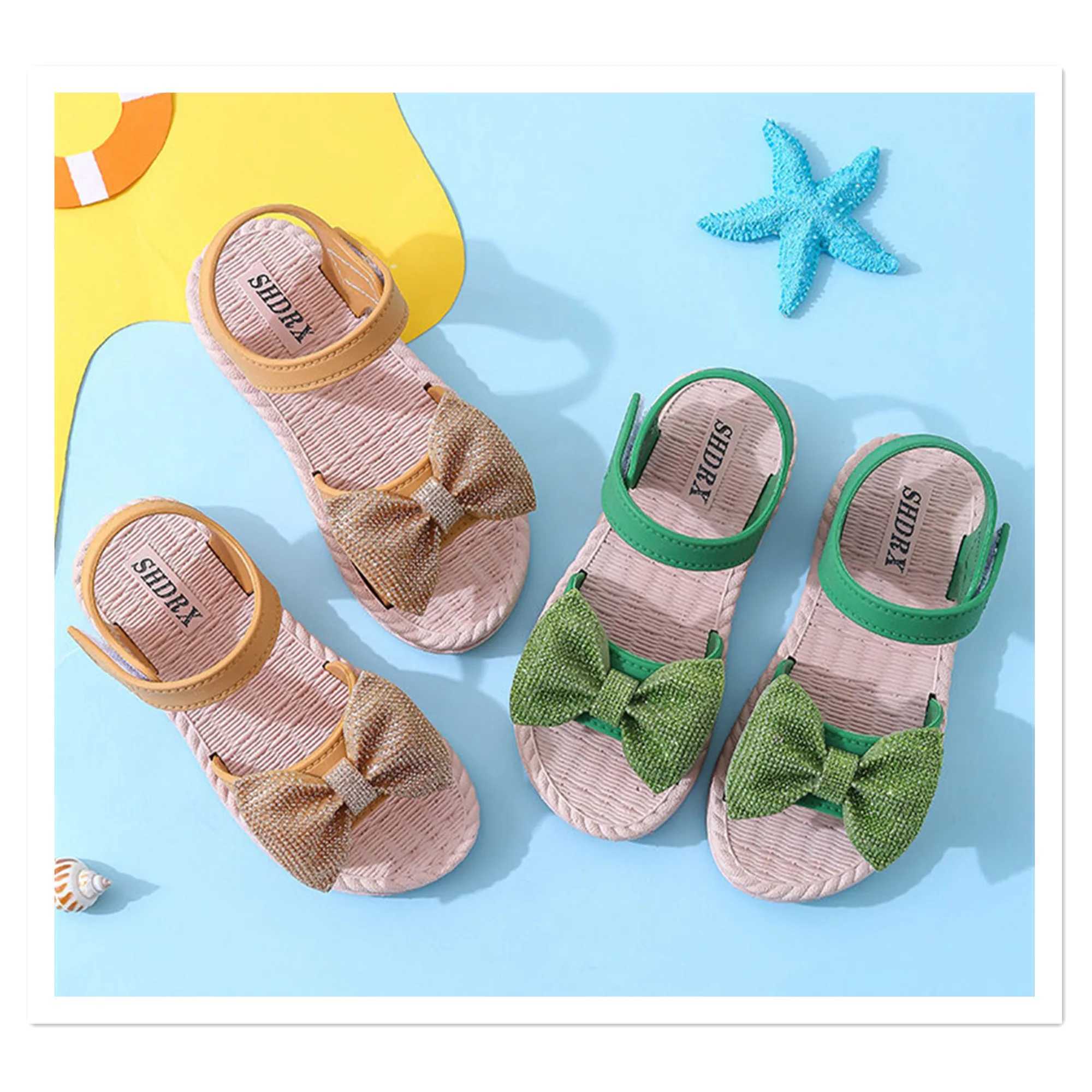 Girls Sandals Summer New Korean Version Middle University Childrens Casual Flat Bottom Soft Bottom Princess Shoes Version Little Girls Beach S W250108