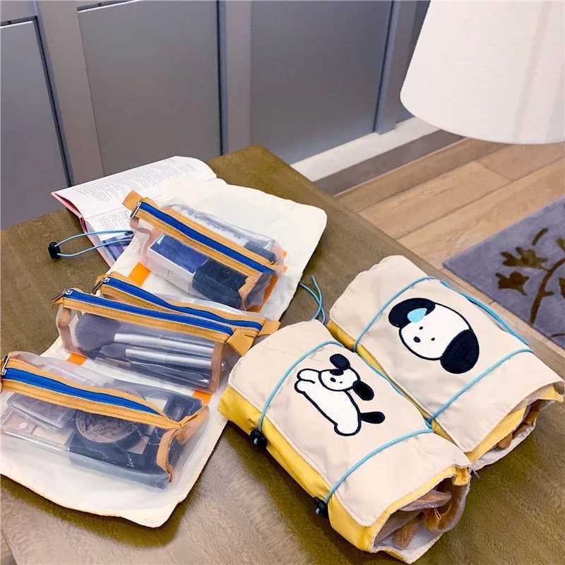 Portable Travel Face Wash Bag Cute 4-in-1 Detachable Makeup Bag Womens Mesh Makeup Bag Large Capacity Foldable Beauty Box W250109